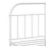 vidaXL Cadre de lit métal avec tête de lit/pied de lit blanc 183x213cm