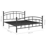 vidaXL Cadre de lit sans matelas noir métal 200x200 cm