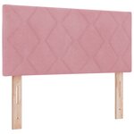 vidaXL Tête de lit en velours rose avec design à blocs en diamant  90 cm