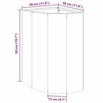 vidaXL Jardinière d'Angle Blanc 30 x 30 x 50 cm Acier