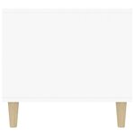 vidaXL Table basse Blanc brillant 90x49x45 cm Bois d'ingénierie