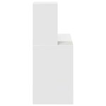 vidaXL Bureau avec étagère Blanc 102 x 50 x 124 cm Bois d'ingénierie