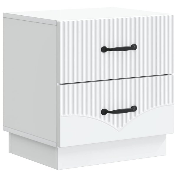 vidaXL Cabinet de chevet Blanc 43 x 34 5 x 44 5 cm Bois d'ingénierie