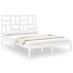 vidaXL Cadre de lit Blanc Bois massif 120x200 cm