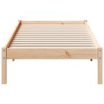 vidaXL Cadre de lit extra long sans matelas 80x210 cm bois massif pin