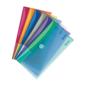 Chemise de présentation à scratch tarifold 13 5 x 25 cm couleurs assorties - paquet de 6