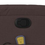 vidaXL Fauteuil de massage inclinable Marron foncé Tissu
