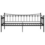 vidaXL Cadre de canapé-lit sans matelas noir métal 90x200 cm