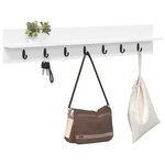 vidaXL Porte-manteau mural Blanc 100 x 10.5 x 18 cm Bois d'ingénierie