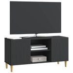 vidaXL Meuble TV Noir 102 x 34 5 x 50 cm Bois d'ingénierie
