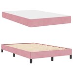 vidaXL Lit à ressorts avec matelas Rose 120 x 200 cm tissu