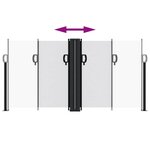 vidaXL Auvent latéral rétractable blanc 120x1200 cm