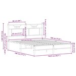 vidaXL Cadre de lit sans matelas chêne marron 137x190 cm