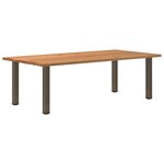 vidaXL Table à manger marron clair bois de chêne massif rectangulaire