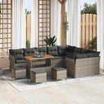 vidaXL Ensemble de canapé de jardin 13 Pièces Gris 110 x 55 x 71 cm