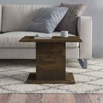 vidaXL Table basse chêne fumé 55 5x55 5x40 cm bois d'ingénierie