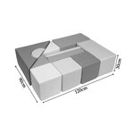 Set de 15 blocs en mousse le jeu blanc gris