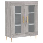 vidaXL Buffet haut Sonoma gris 69 5x34x180 cm Bois d'ingénierie