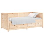 vidaXL Lit de jour sans matelas 100x200 cm bois de pin massif