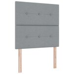 Tête de lit capitonnée gris clair 90 cm en tissu