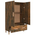 vidaXL Buffet haut Chêne fumé 70x31x115 cm Bois d'ingénierie
