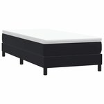 vidaXL Sommier à lattes de lit avec matelas noir 100x220 cm velours