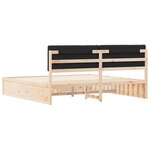 vidaXL Cadre de lit avec tête de lit rembourrée Noir 200 x 200 cm