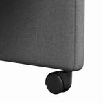 vidaXL Chaises de Salle à Manger avec Roues 2 Pièces Gris foncé