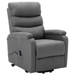 vidaXL Fauteuil Gris clair Tissu