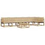 vidaXL Ensemble de canapés d'extérieur 7 pc Blanc et Beige