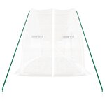 vidaXL Serre avec cadre en acier blanc 12 m² 6x2x2 85 m