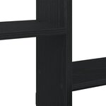 vidaXL Étagère cube murale 5 compartiments noir bois d'ingénierie
