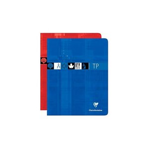 Clairefontaine 1  Cahier travaux pratiques piqure, 170 x 220 mm ,couleur aleatoire