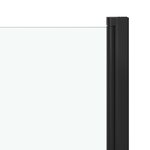 vidaXL Cabine de douche pliable 2 panneaux ESG 95x140 cm Noir