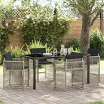 vidaXL Ensemble de salle à manger pour jardin 5 Pièces Gris clair