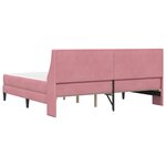 vidaXL Cadre de lit avec matelas Rose 200 x 200 cm Velours
