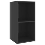 vidaXL Meuble TV gris brillant 72x35x36 5 cm bois d’ingénierie