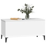 vidaXL Table basse Blanc 90x44 5x45 cm Bois d'ingénierie