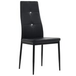 vidaXL Chaises à manger lot de 2 noir similicuir
