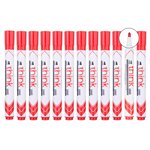 Marqueur effaçable Think à sec pointe ogive 2.0mm rouge peu odorant effaçage facile x 12 DELI