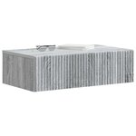 vidaXL Table d'appoint murale Sonoma gris 59 x 34 5 x 17 cm