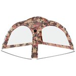 vidaXL Tente de réception avec LED et 4 parois 3 6x3 6x2 3m Camouflage