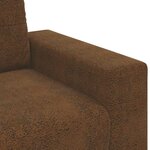 vidaXL Fauteuil avec coussin Marron Faux cuir et bois
