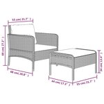 Salon de jardin meuble d'extérieur ensemble de mobilier 2 pièces avec coussins gris résine tressée 02_0015894