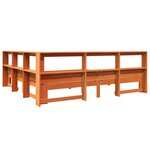 vidaXL Lit bibliothèque sans matelas cire marron 180x200 cm pin massif