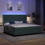 vidaXL Lit à ressorts avec matelas Vert foncé 200 x 200 cm Velours