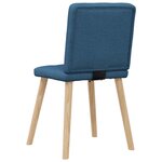 vidaXL Chaises à manger lot de 2 bleu tissu