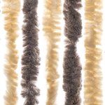 vidaXL Rideau anti-mouches marron foncé et beige 56x200 cm chenille