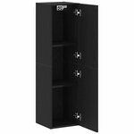 vidaXL Cabinet TV mural Montage mural Chêne noir 30.5 x 30 x 110 cm