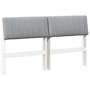 vidaXL Tête de lit capitonnée Gris clair 140 cm Pin massif